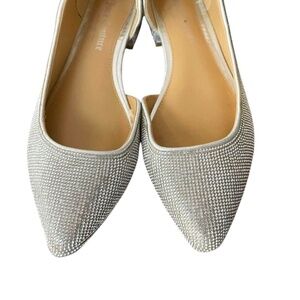 Juicy Couture Paden Rhinestone Flats Silver Women’s Sz 6.5-7 Dressy/Wedding Shoe